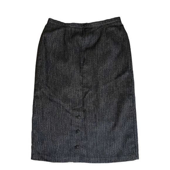 Casablanca Women's Size 14 Black Multicolor Button Detail Lined Pencil Skirt‎ - Picture 4 of 8